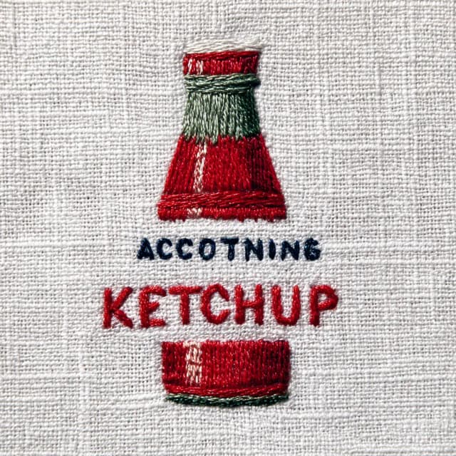 Embroidered Accounting Ketchup bottle